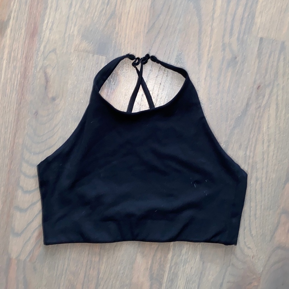 Girlfriend collective topanga halter bra, medium